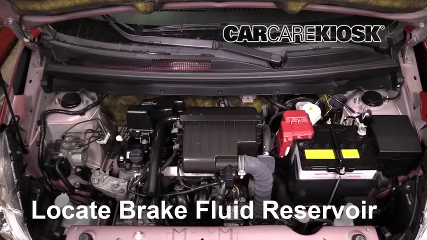2015 Mitsubishi Mirage ES 1.2L 3 Cyl. Brake Fluid Check Fluid Level